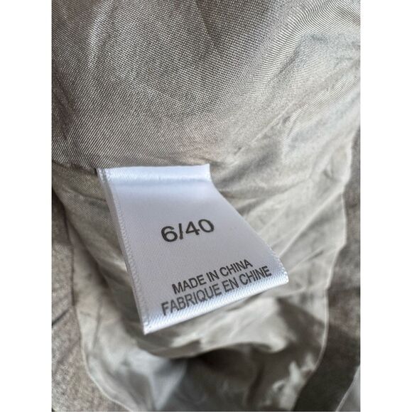 Vera Wang Lavender Label Silk Metallic Beaded Strap Taupe Blouse Top  Sz 6 Small - Picture 8 of 11